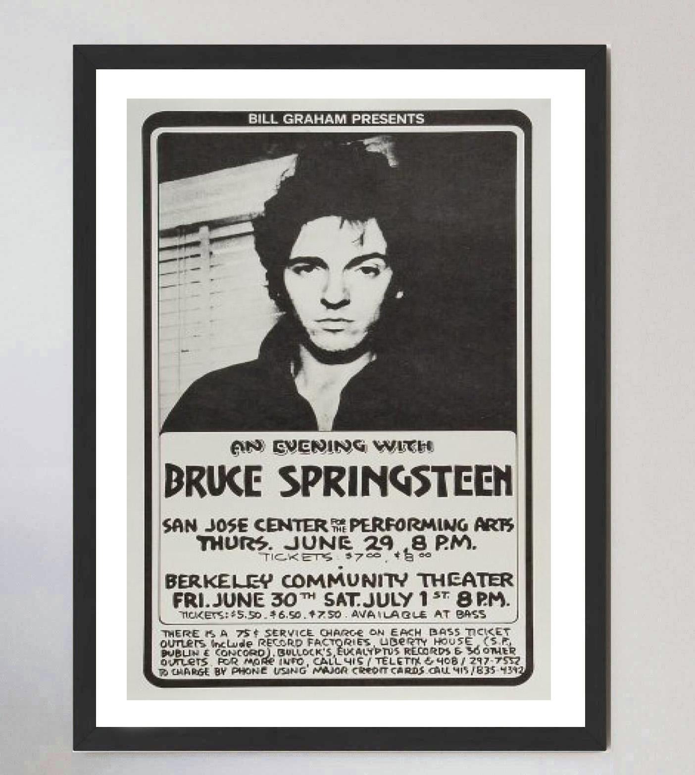 1978 Bruce Springsteen – San Jose & Berkeley, Original-Vintage-Poster im Zustand „Gut“ im Angebot in Winchester, GB