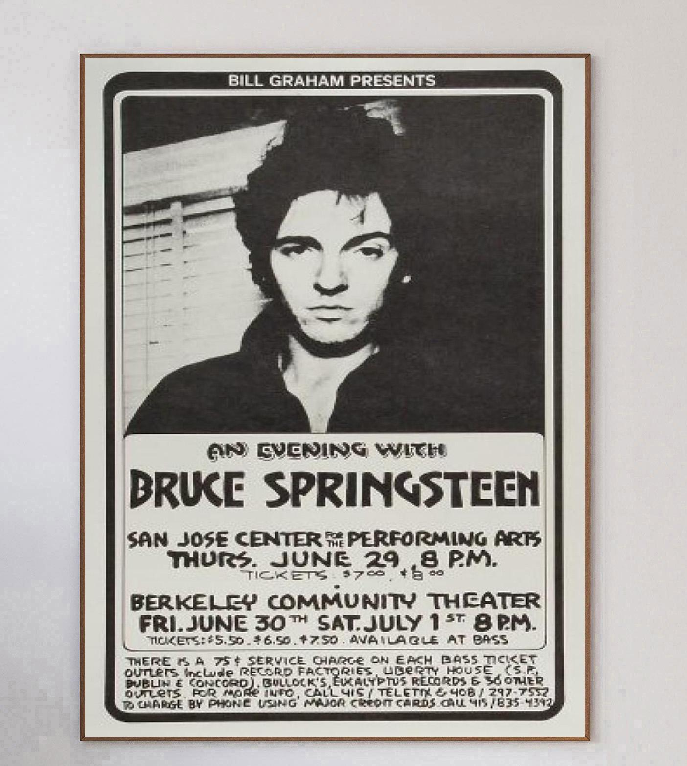 1978 Bruce Springsteen – San Jose & Berkeley, Original-Vintage-Poster (Ende des 20. Jahrhunderts) im Angebot