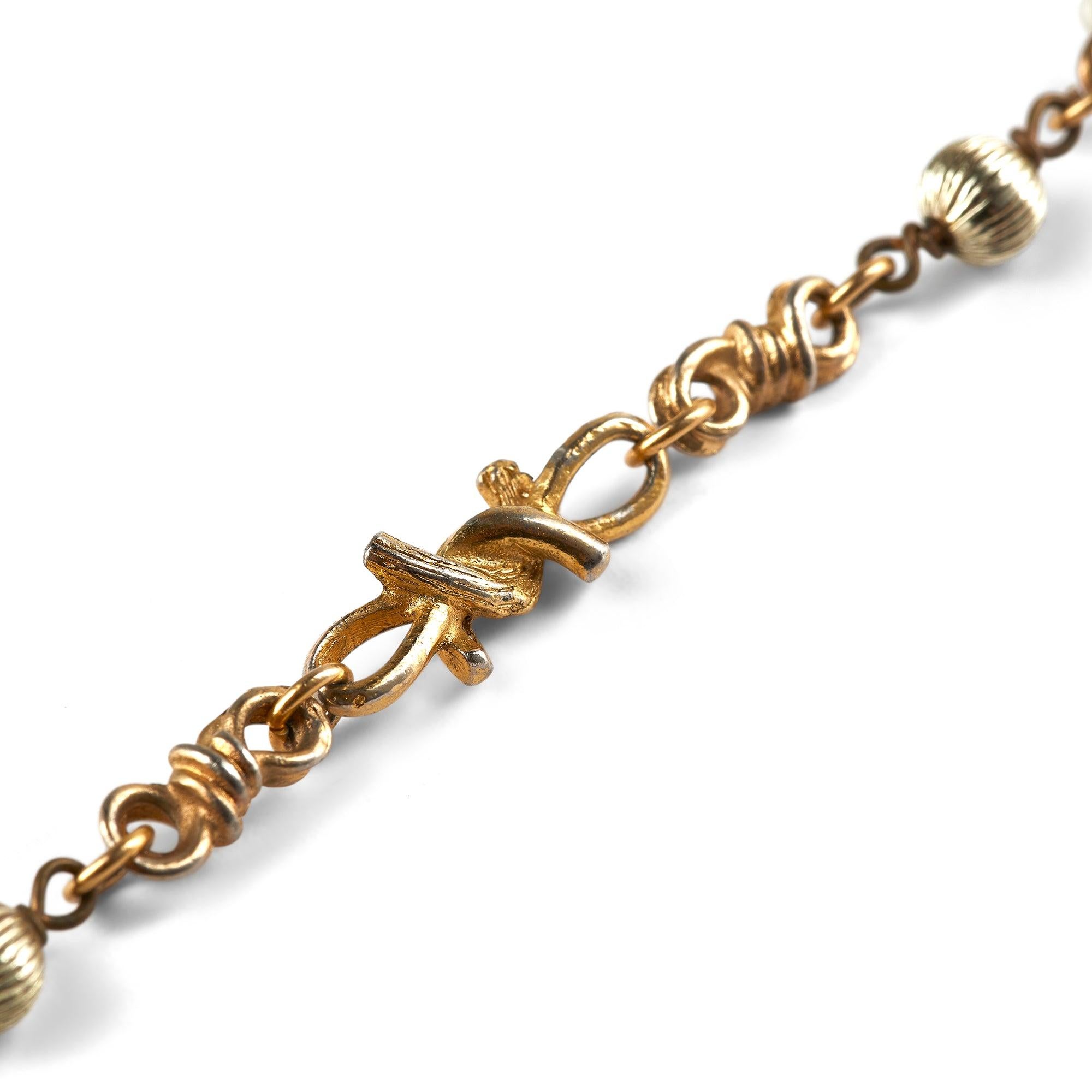 1978 Chanel Haute Couture Collana documentata in oro e perle di mare In condizioni buone in vendita a London, GB
