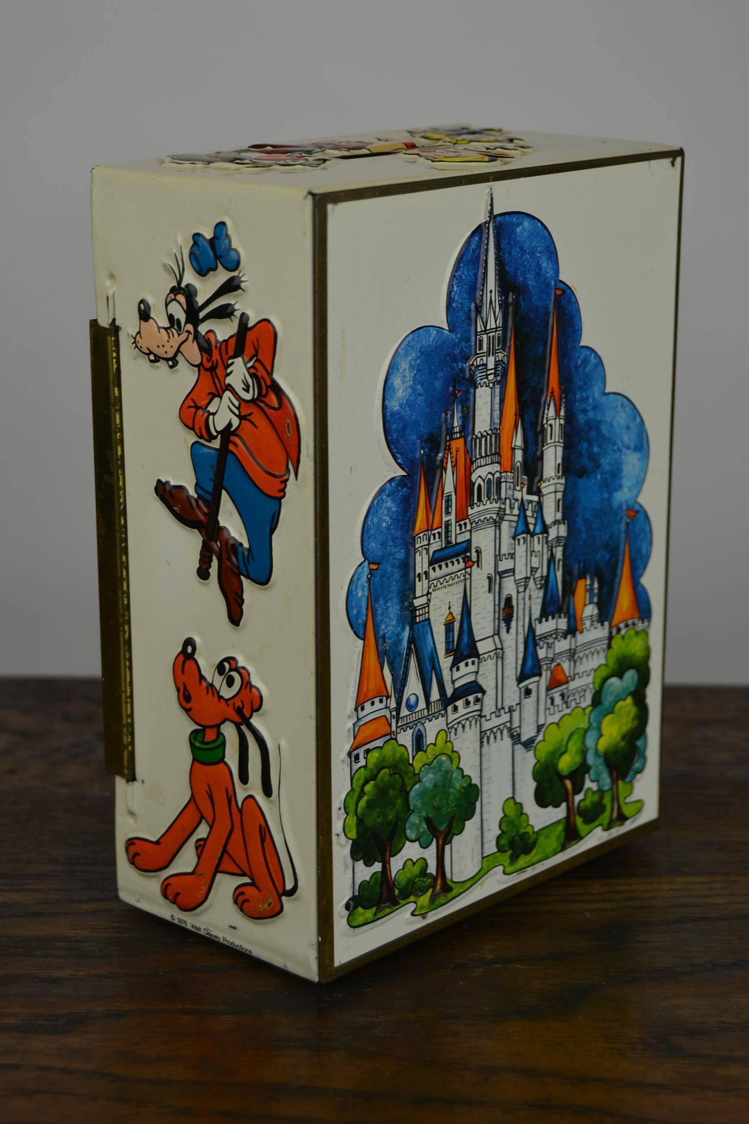 20th Century 1978 Disney Mickey's Tin Coin Bank, Bank Safe Toy