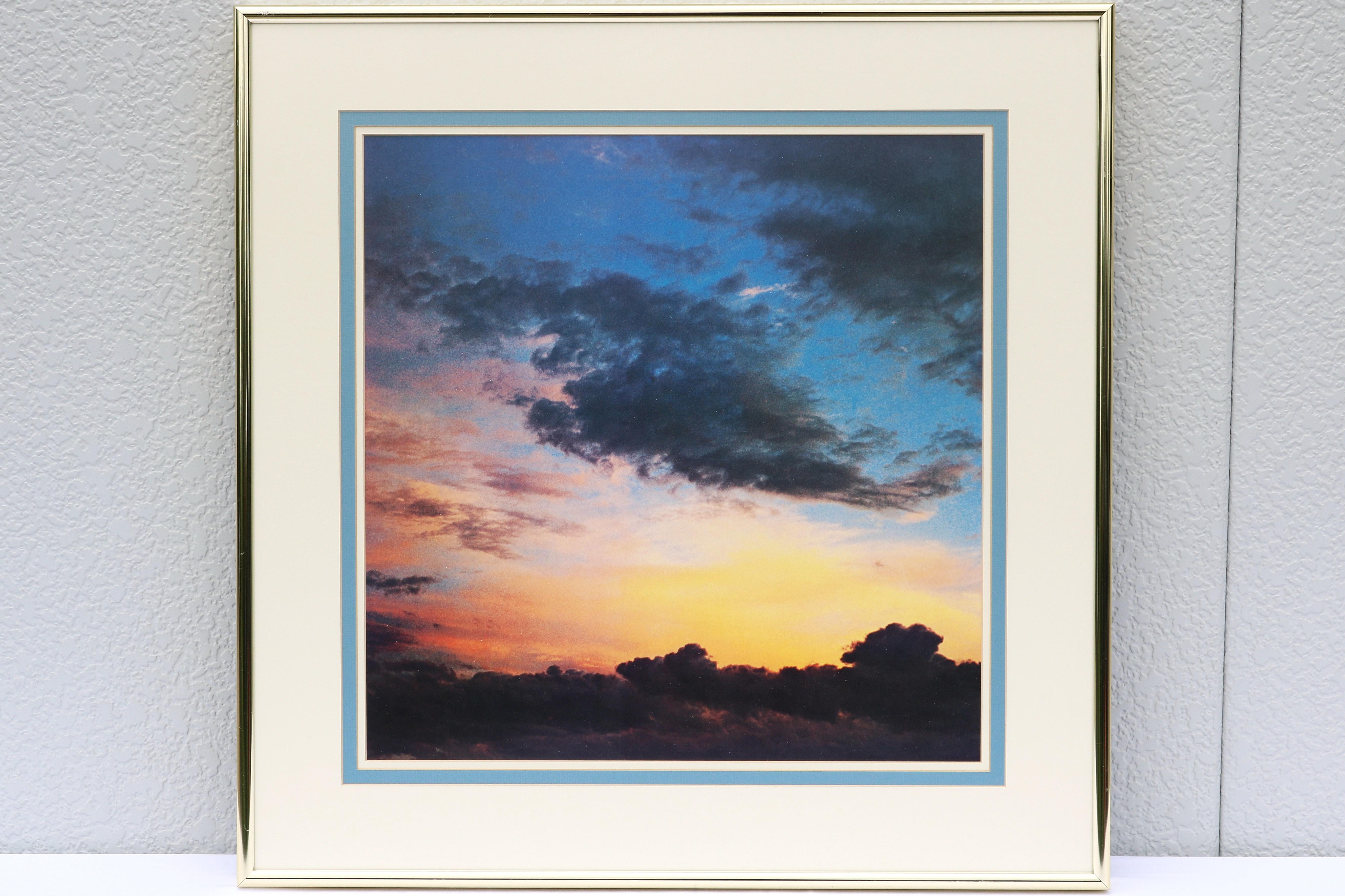 Postmoderne 1978 Eliot Porter Nuages au coucher du soleil Photographie Fine Art Dye Transfer Print Encadré en vente