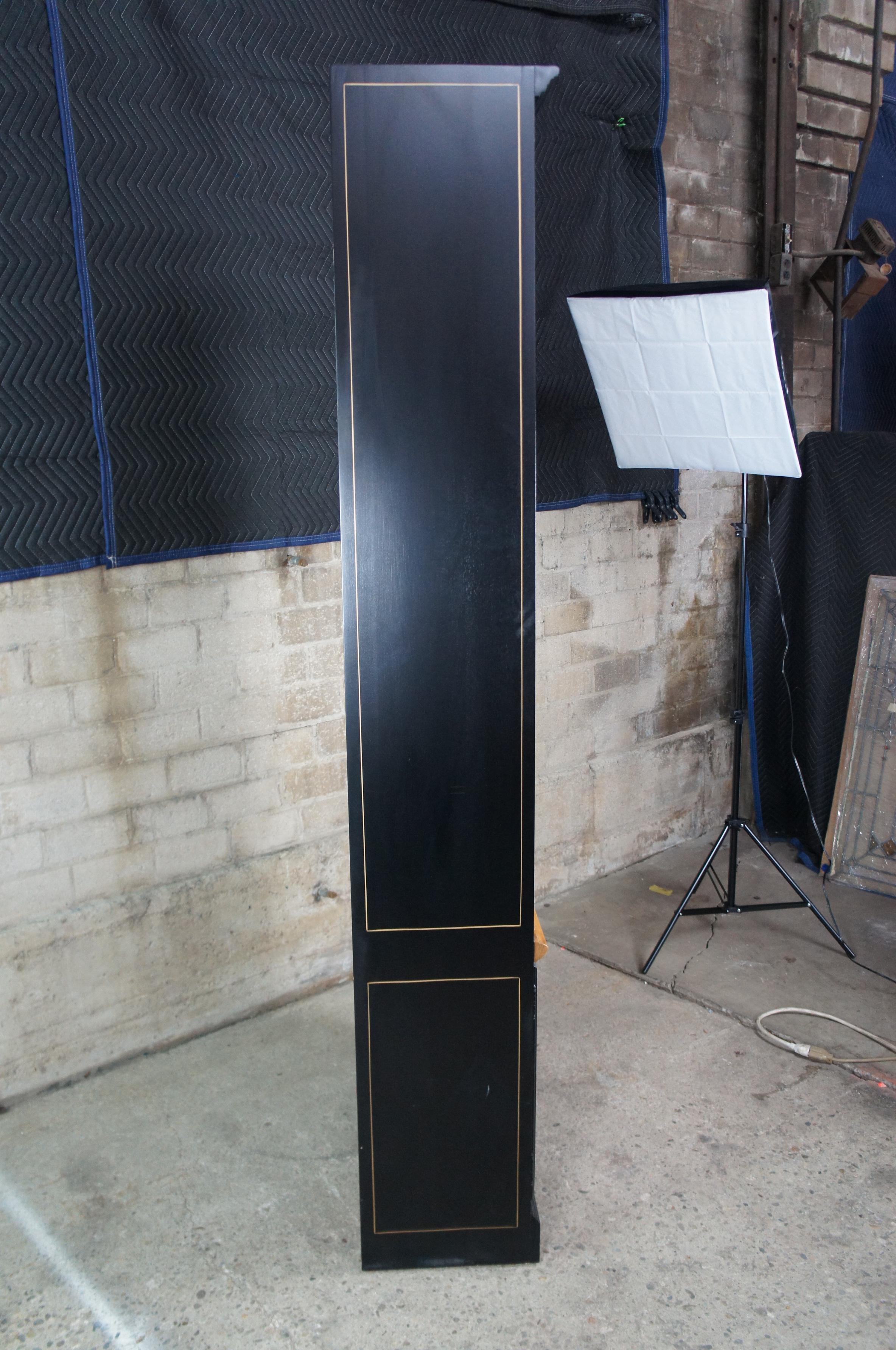 1978 Ethan Allen Chinoiserie Black Lacquer Maple Library Bookcase 14-9026 5