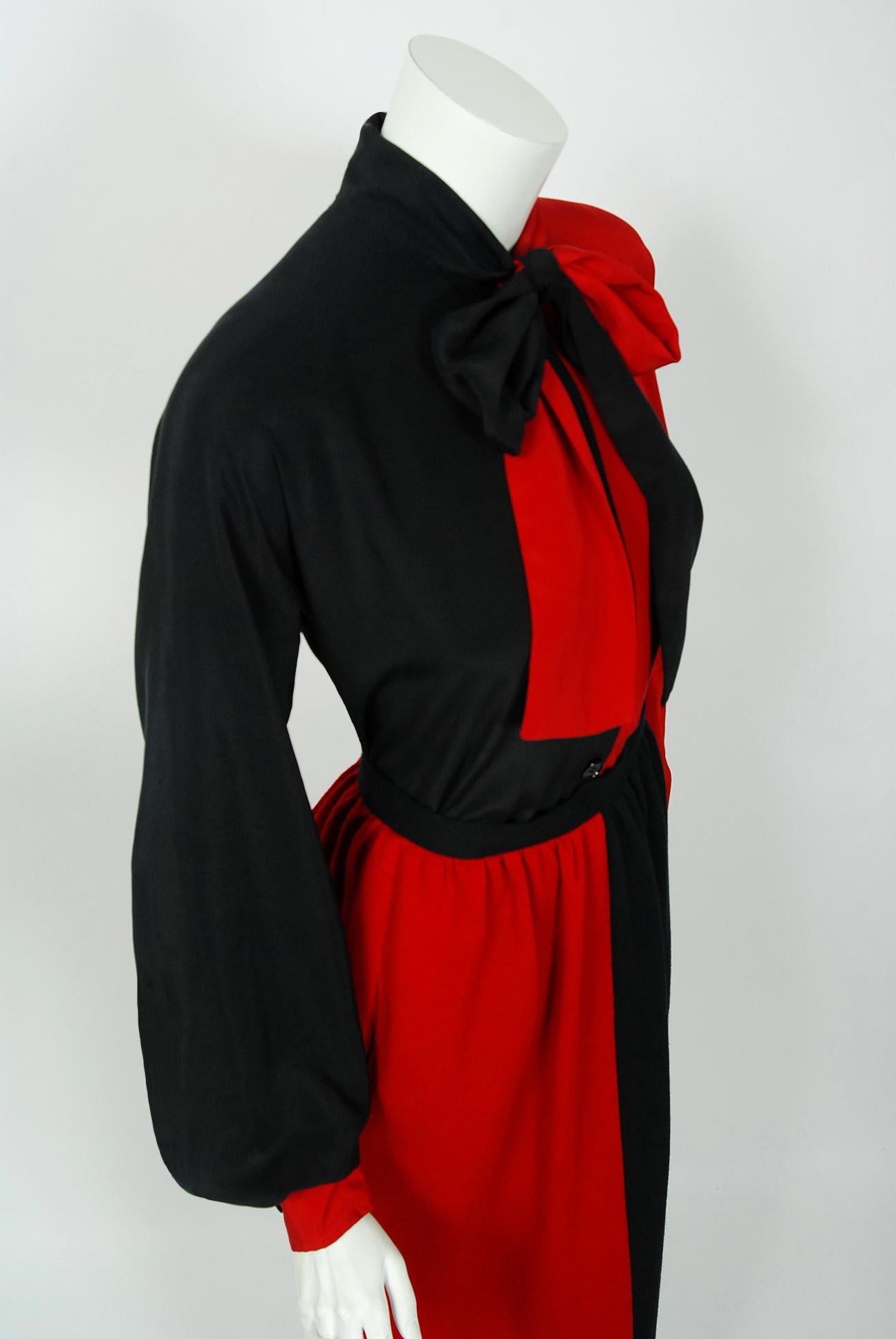 givenchy blouse with ascot tie