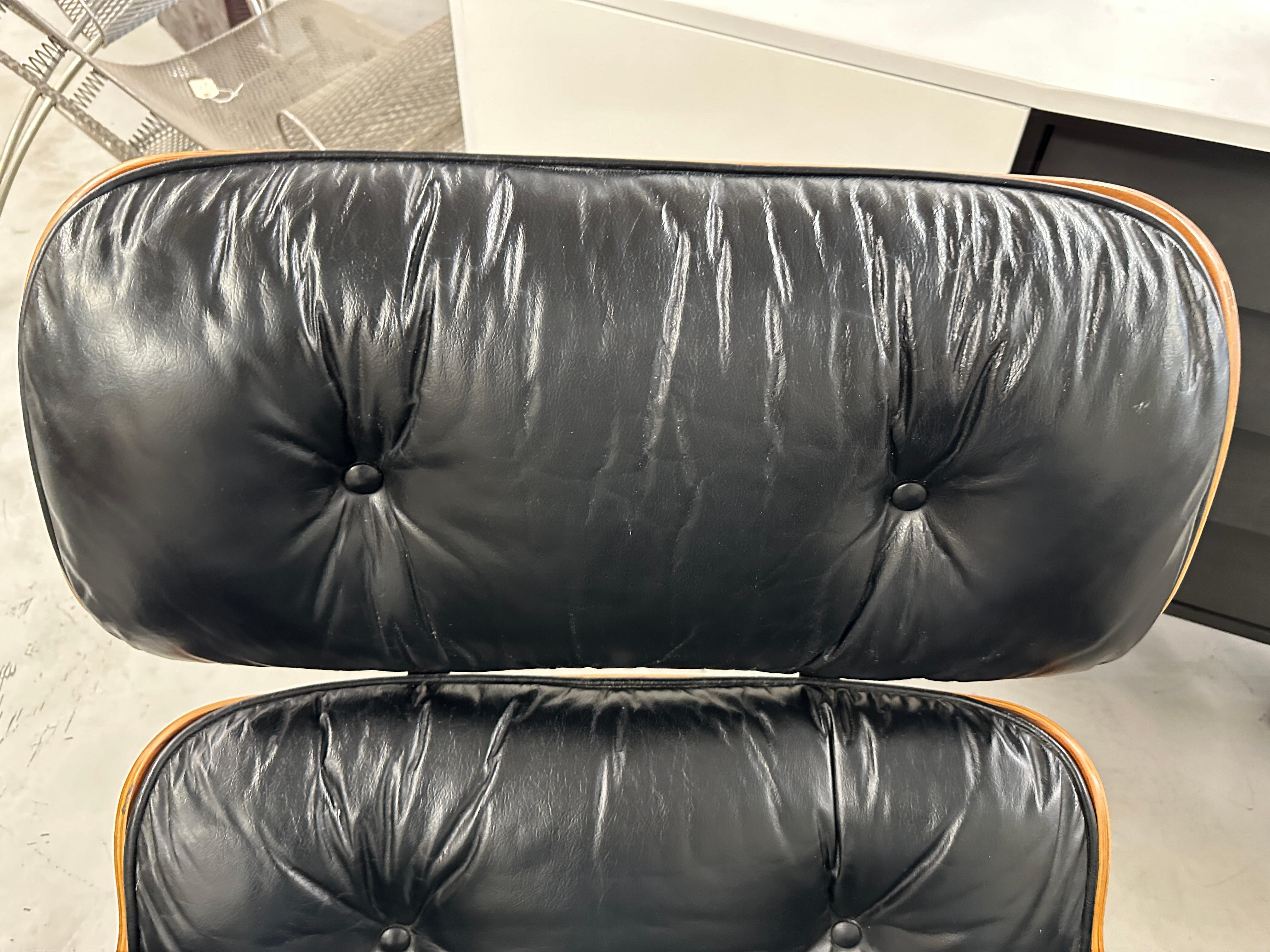 Hand-Crafted 1978 Herman Miller Eames Lounge Chair and Ottoman 