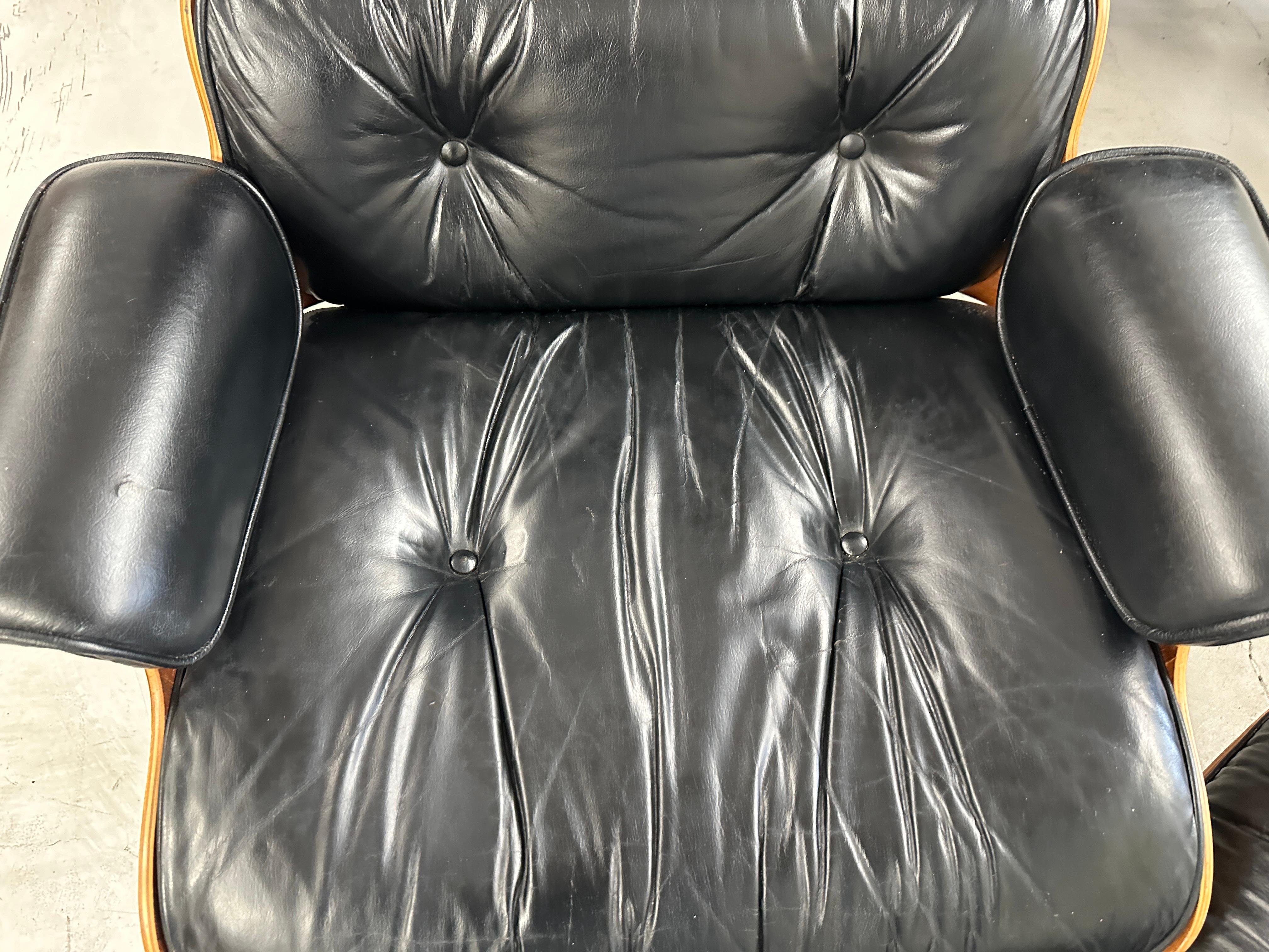 Late 20th Century 1978 Herman Miller Eames Lounge Chair and Ottoman 