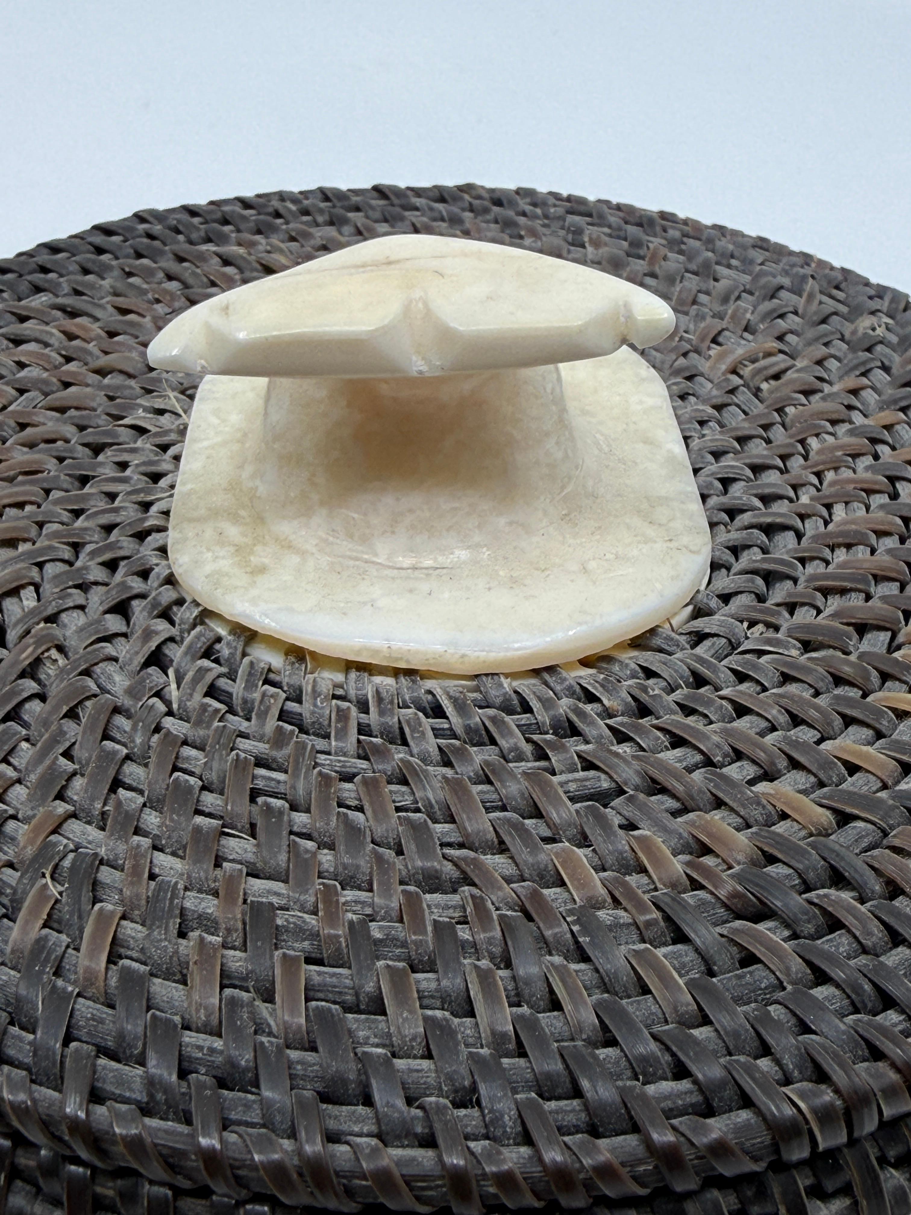Late 20th Century 1978 Inuit Joe Sikvayugak Baleen and Carved Bone Basket For Sale