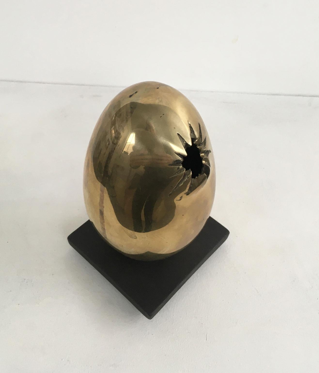 1978 Italy Bronze Abstract Sculpture by Fanna Roncoroni Forma Ovale Oval Shape For Sale 4