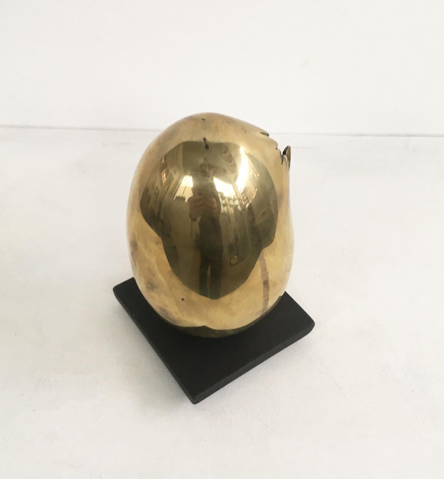 1978 Italy Bronze Abstract Sculpture by Fanna Roncoroni Forma Ovale Oval Shape In Good Condition For Sale In Brescia, IT
