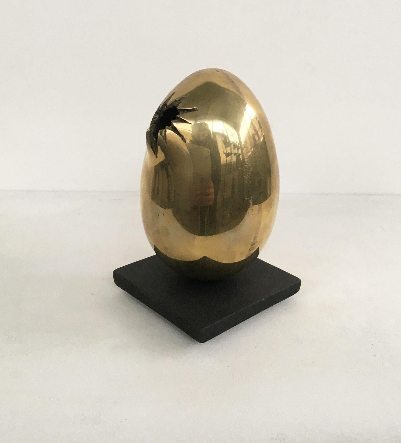 1978 Italy Bronze Abstract Sculpture by Fanna Roncoroni Forma Ovale Oval Shape For Sale 1