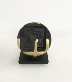 1978 Italy Bronze Abstract Sculpture by Fanna Roncoroni Labirinto Labyrinth