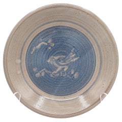 Vintage 1978 Jugtown Ware Pottery Bird Motif Pie Plate