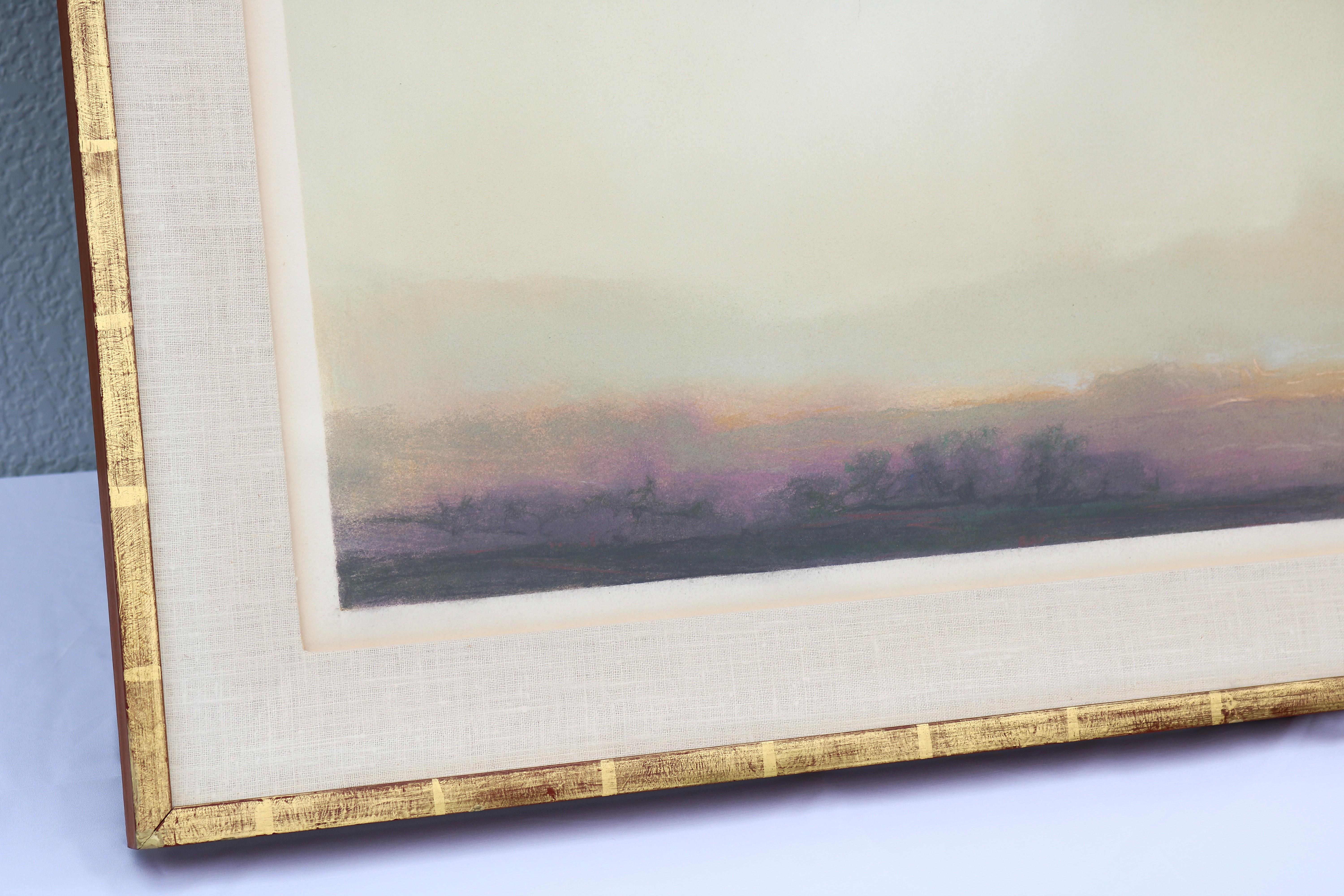 1978 Larry Gray Paisaje atmosférico original Pintura al pastel Única en su género en venta 4