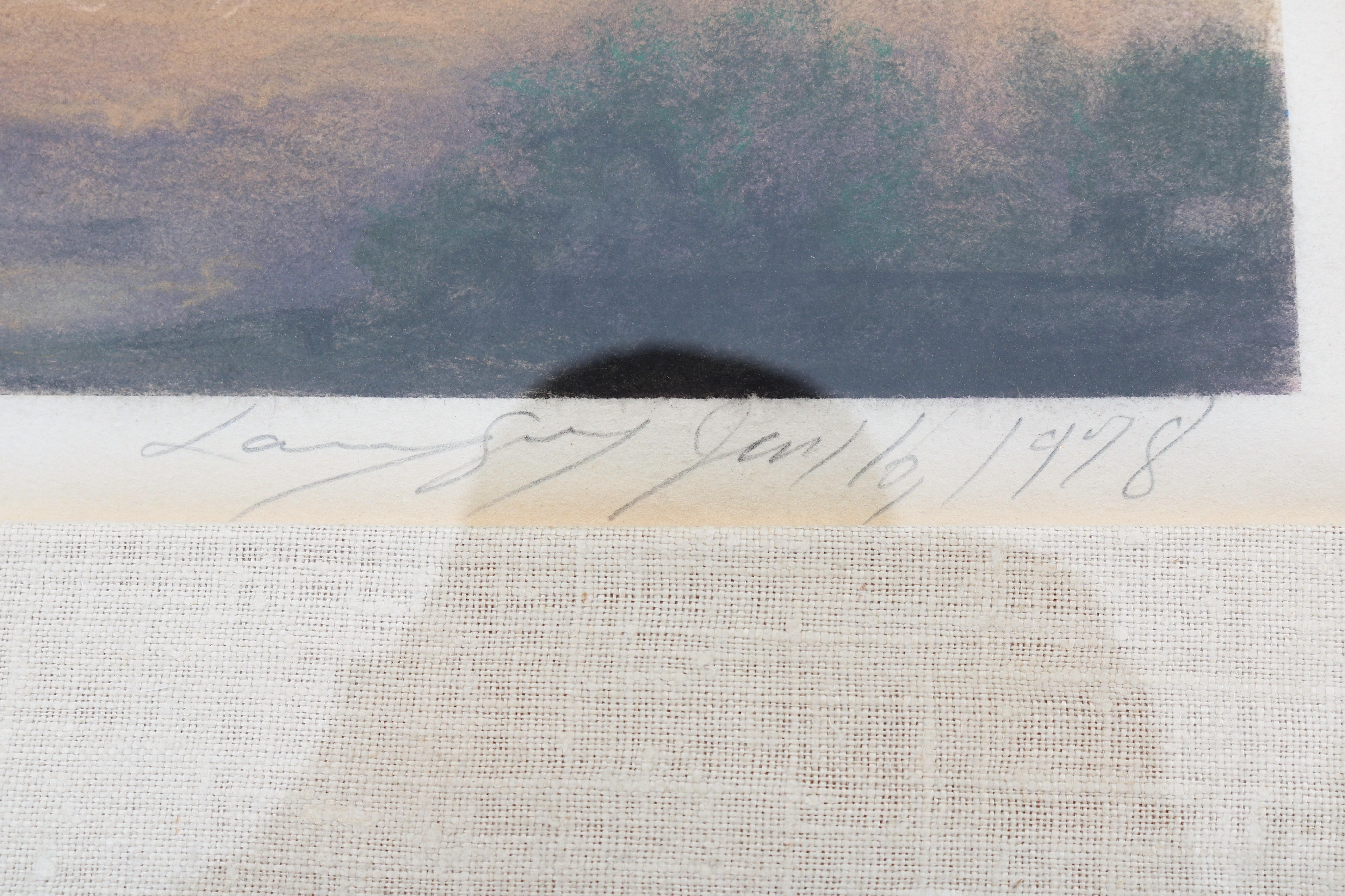 1978 Larry Gray Paisaje atmosférico original Pintura al pastel Única en su género en venta 9