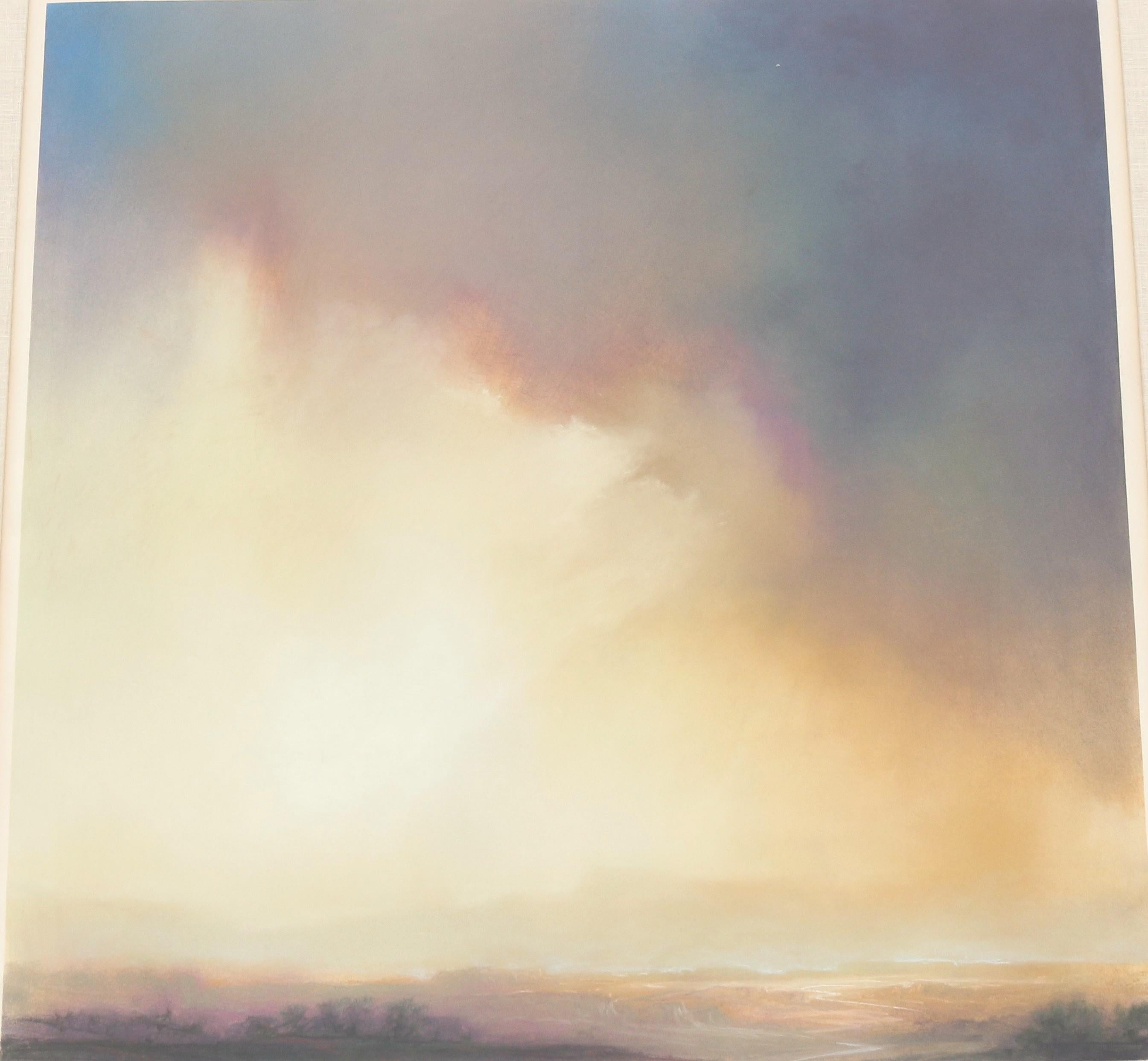 1978 Larry Gray Paisaje atmosférico original Pintura al pastel Única en su género Moderno en venta