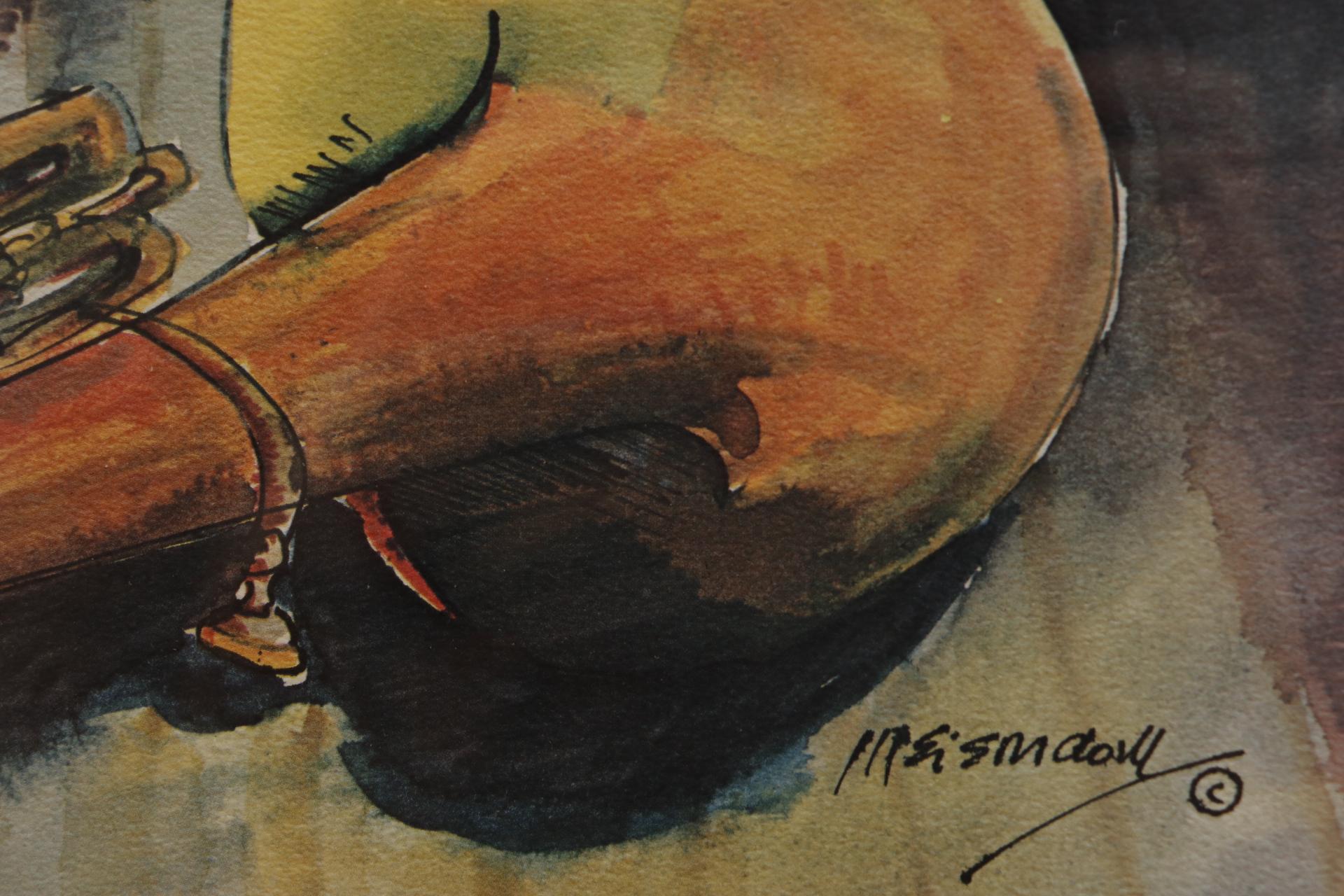 Expressionist 1978 Leo Meiersdorff “Jazz New Orleans” Framed Poster