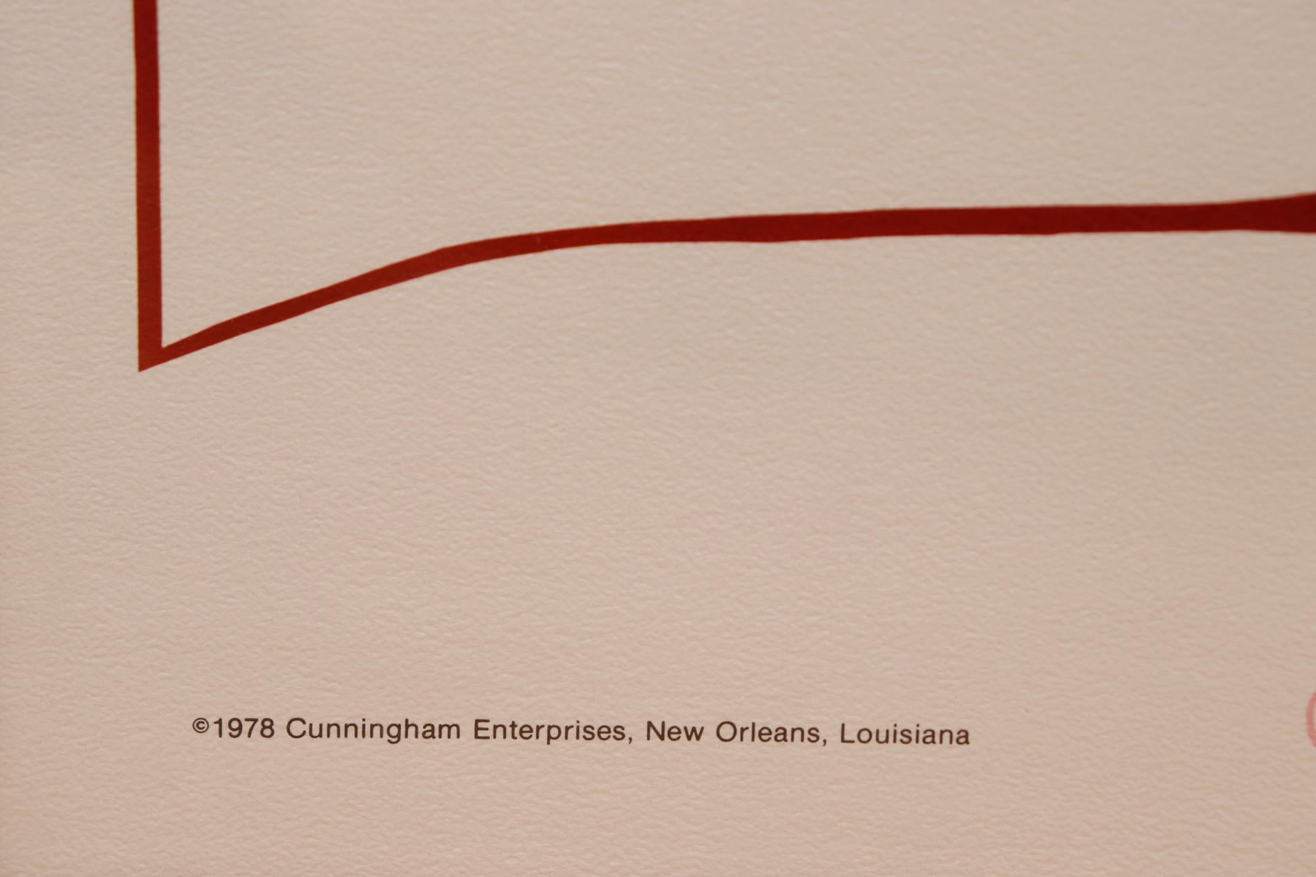 1978 Leo Meiersdorff “Jazz New Orleans” Framed Poster In Good Condition In Bradenton, FL