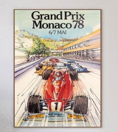 Affiche vintage originale du Grand Prix de Monaco de 1978
