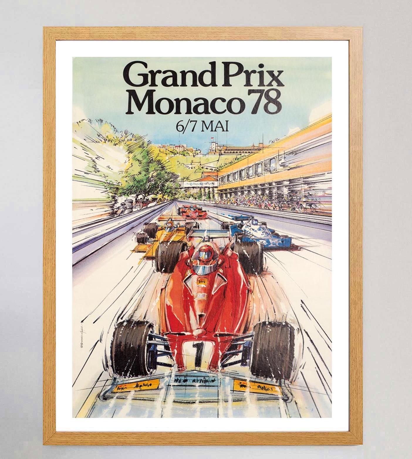 Original-Vintage-Poster, Monaco Grand Prix, 1978 (Französisch) im Angebot