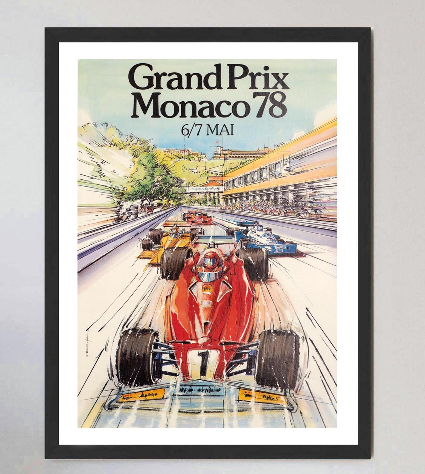 Original-Vintage-Poster, Monaco Grand Prix, 1978 (Ende des 20. Jahrhunderts) im Angebot