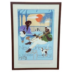 1978 New Orleans Jazz & Heritage Festival Serigraph Screenprint Numbered Poster