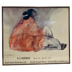 1978 Original Exhibition Framed Poster R.C. Gorman Muirhead Galleries California