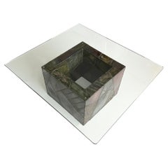 1978 Paul Evans Brutalist Sculpted Colored Steel Coffee Table