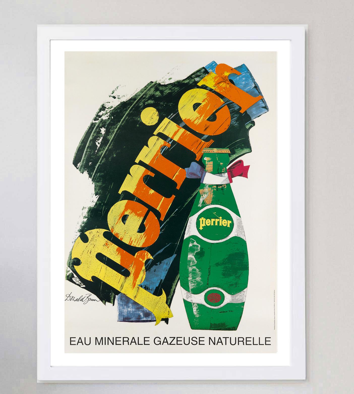 French 1978 Perrier Original Vintage Poster For Sale