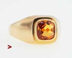 1978 Swedish Ring 2ct. Orange Sapphire solid 18K Gold ØUS7 / 2.75 gr