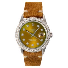 1978 Rolex Datejust 36MM 16014 Custom Diamond Stainless Steel Watch