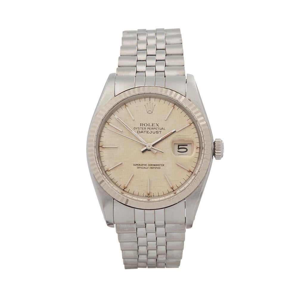 1978 Rolex Datejust Steel and White Gold 16014 Wristwatch