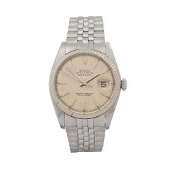Vintage 1978 Rolex Datejust Steel and White Gold 16014 Wristwatch