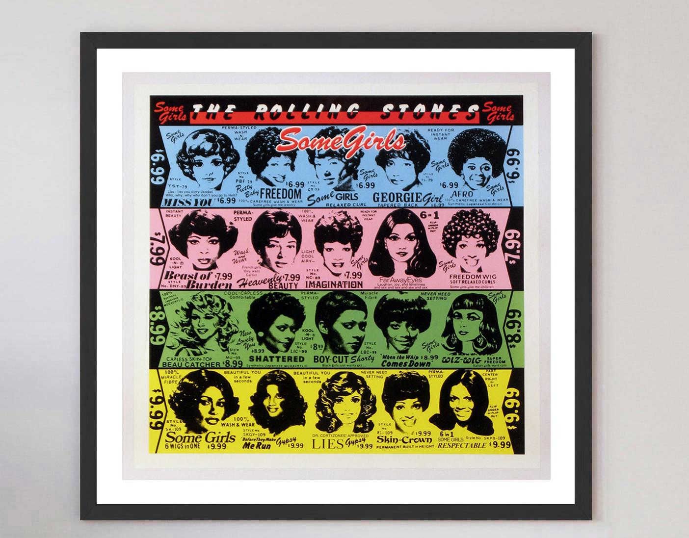 Fin du 20e siècle Affiche vintage originale des Rolling Stones - Some Girls, 1978 en vente