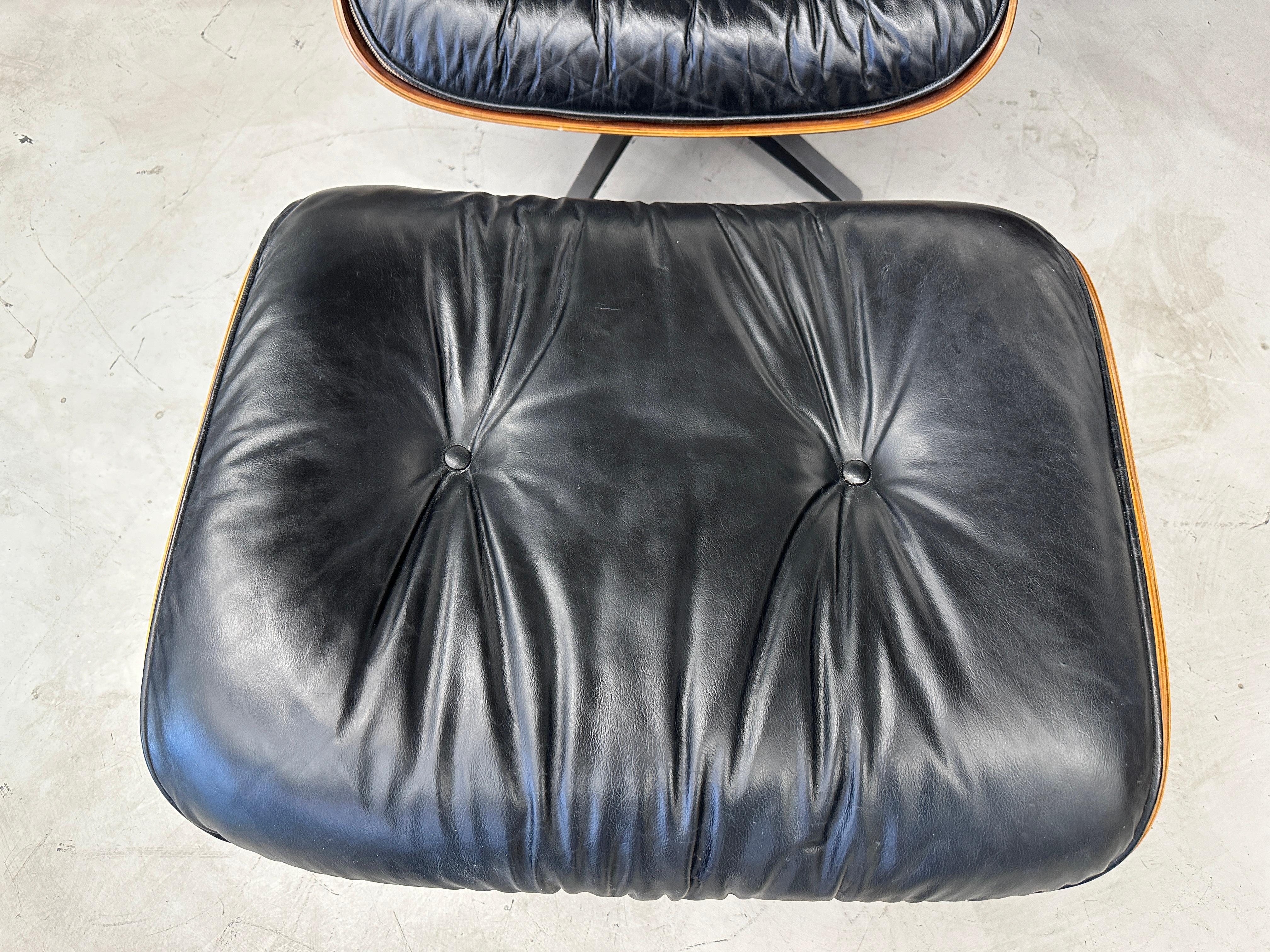 1978 Rosewood Herman Miller Eames Lounge Chair and Ottoman 6