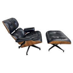1978 Sedia da salotto e ottomana Herman Miller in legno di palissandro
