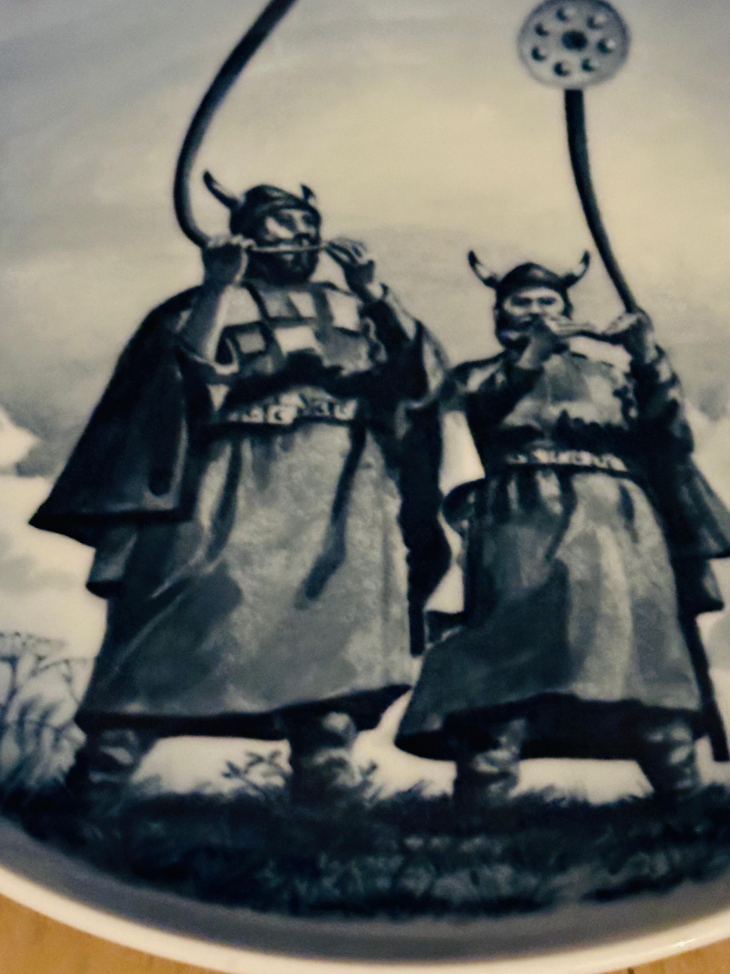 20th Century 1978 Royal Copenhagen Denmark Viking Porcelain Plate 