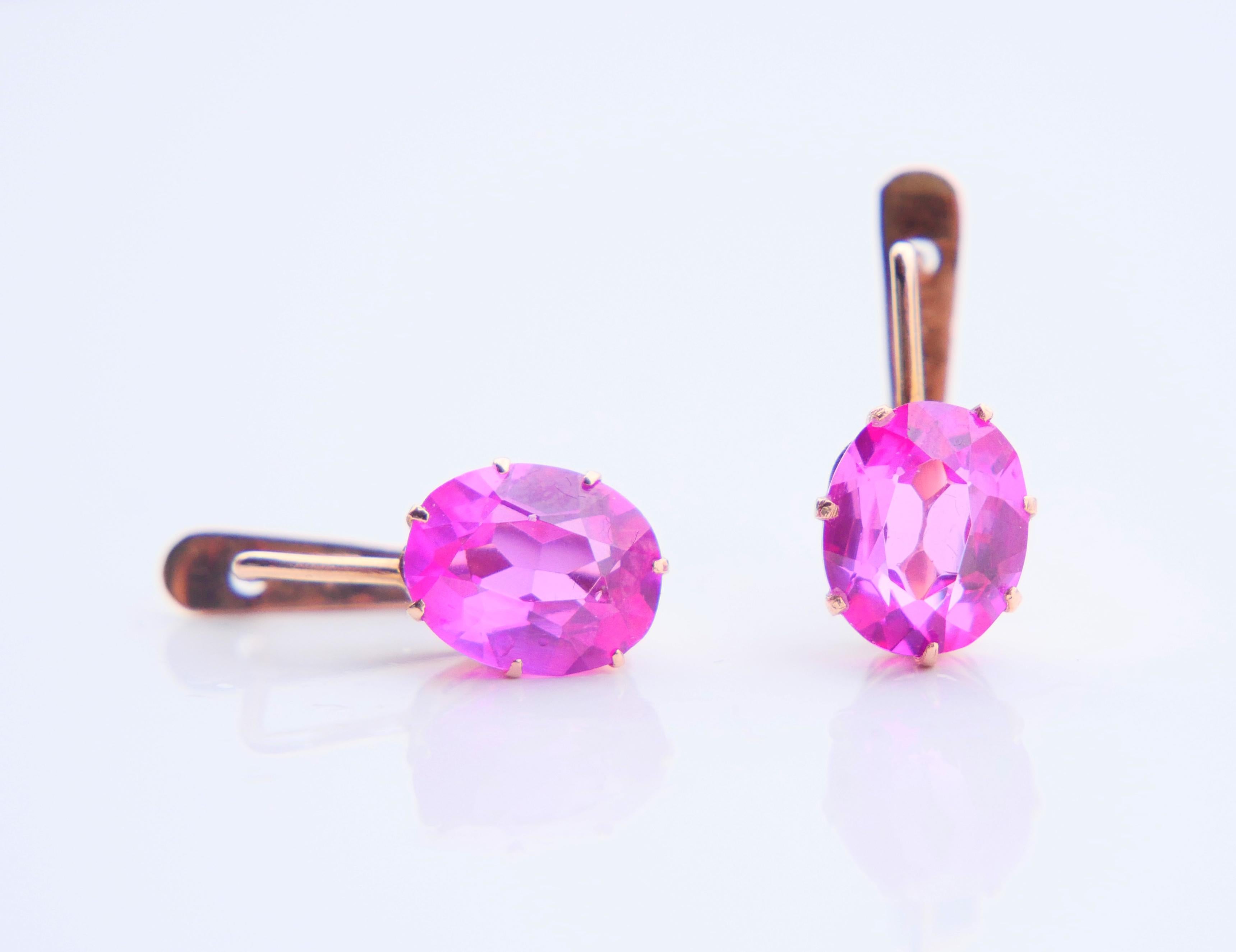 1978 Georgianische Ohrhänger Rubin 583 / 14K Roségold/3,62gr im Angebot 1