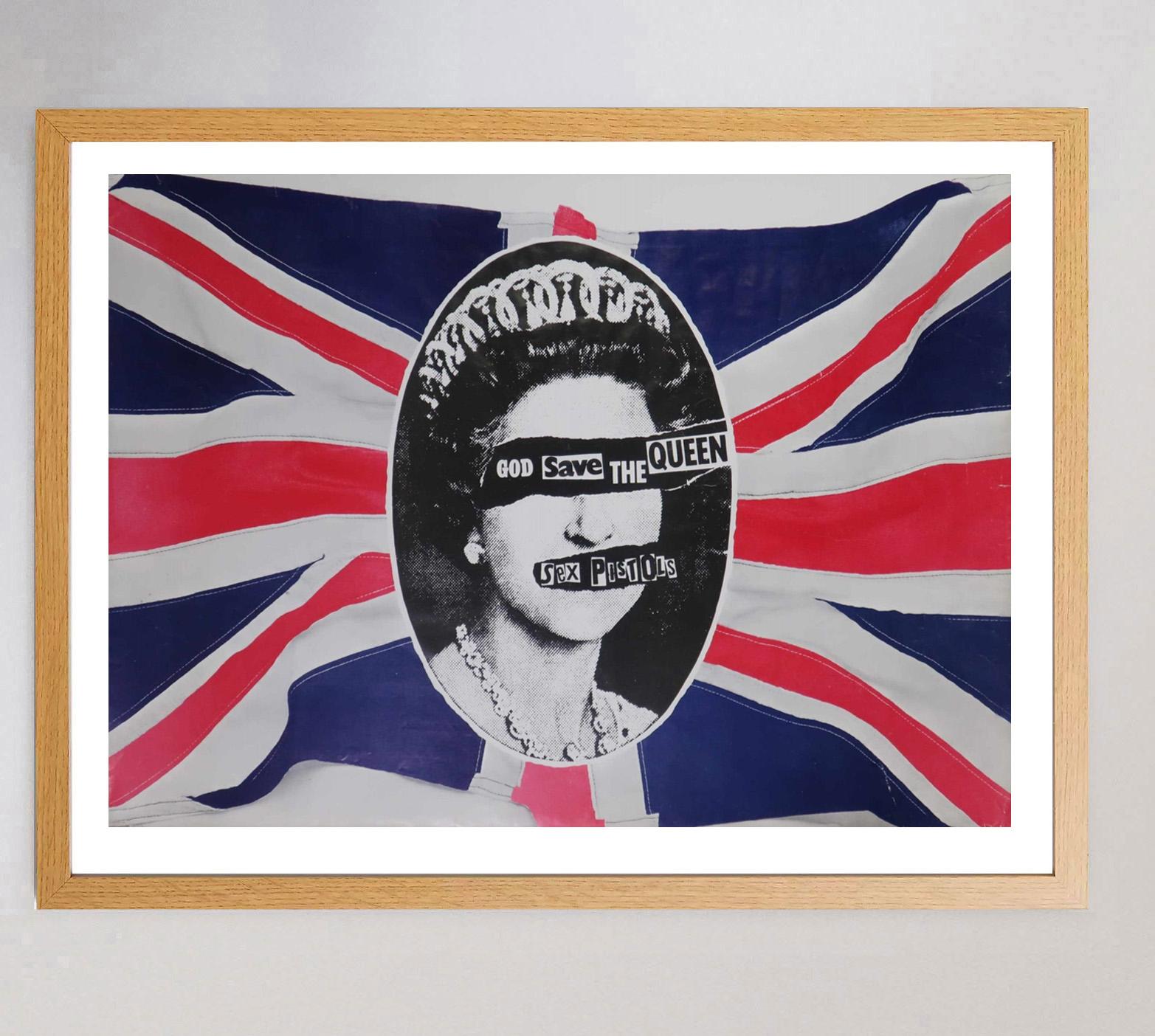 British 1978 Sex Pistols - God Save the Queen Original Vintage Poster For Sale