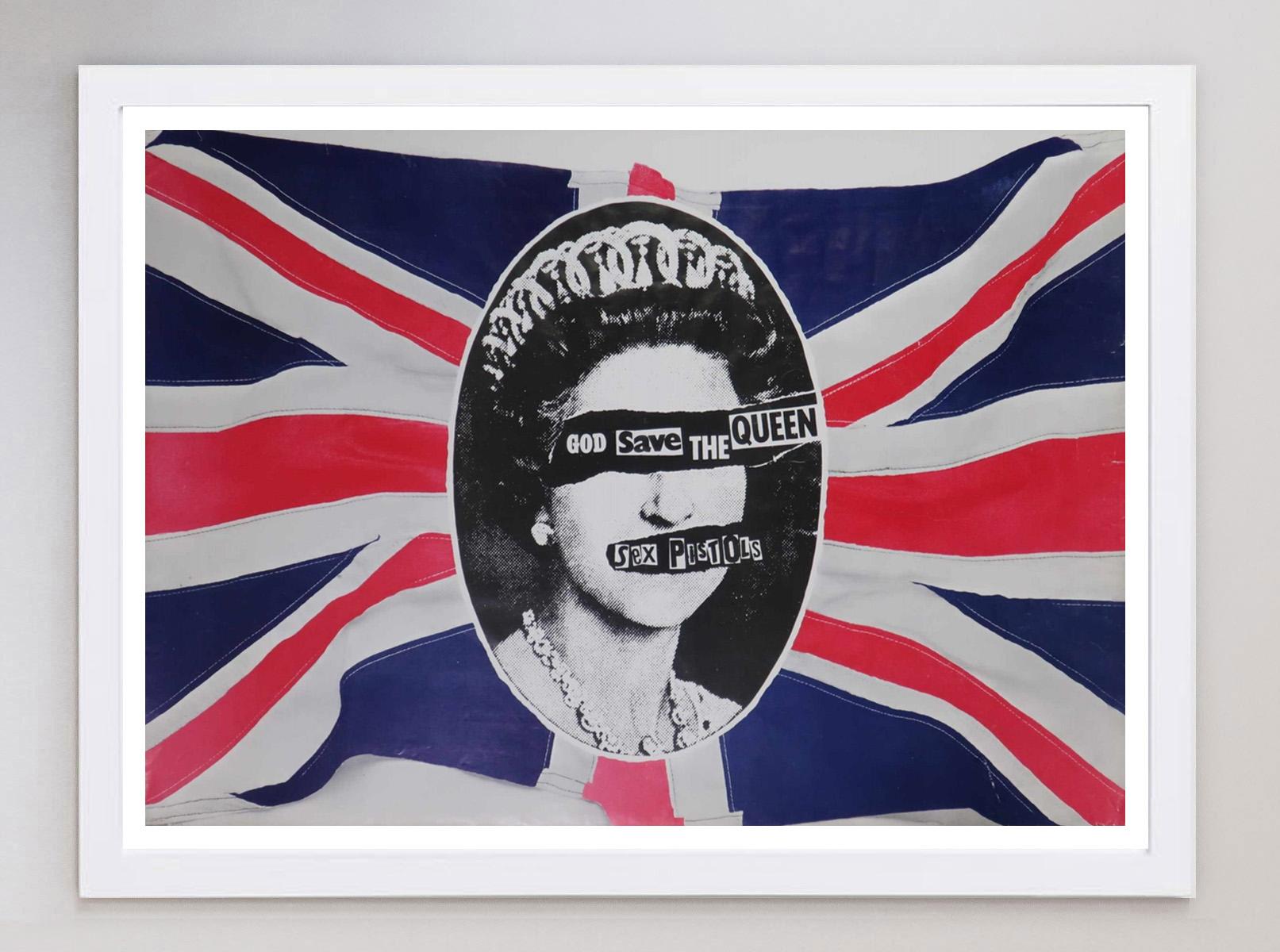 1978 Sex Pistols - God Save the Queen Original Vintage Poster In Good Condition For Sale In Winchester, GB