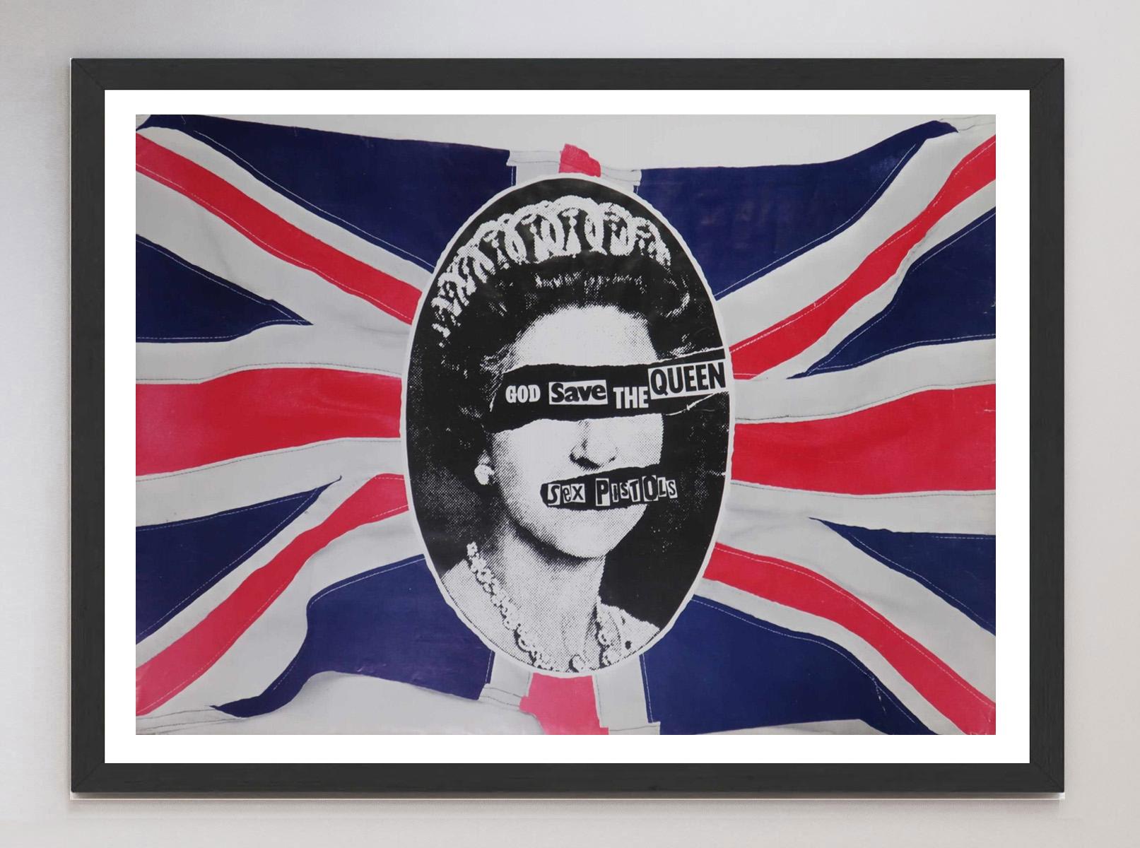 Fin du 20e siècle Affiche vintage d'origine « Sex Pistols - God Save the Queen », 1978 en vente