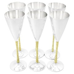 1978 Sterling Silver Champagne Flutes Set of Six