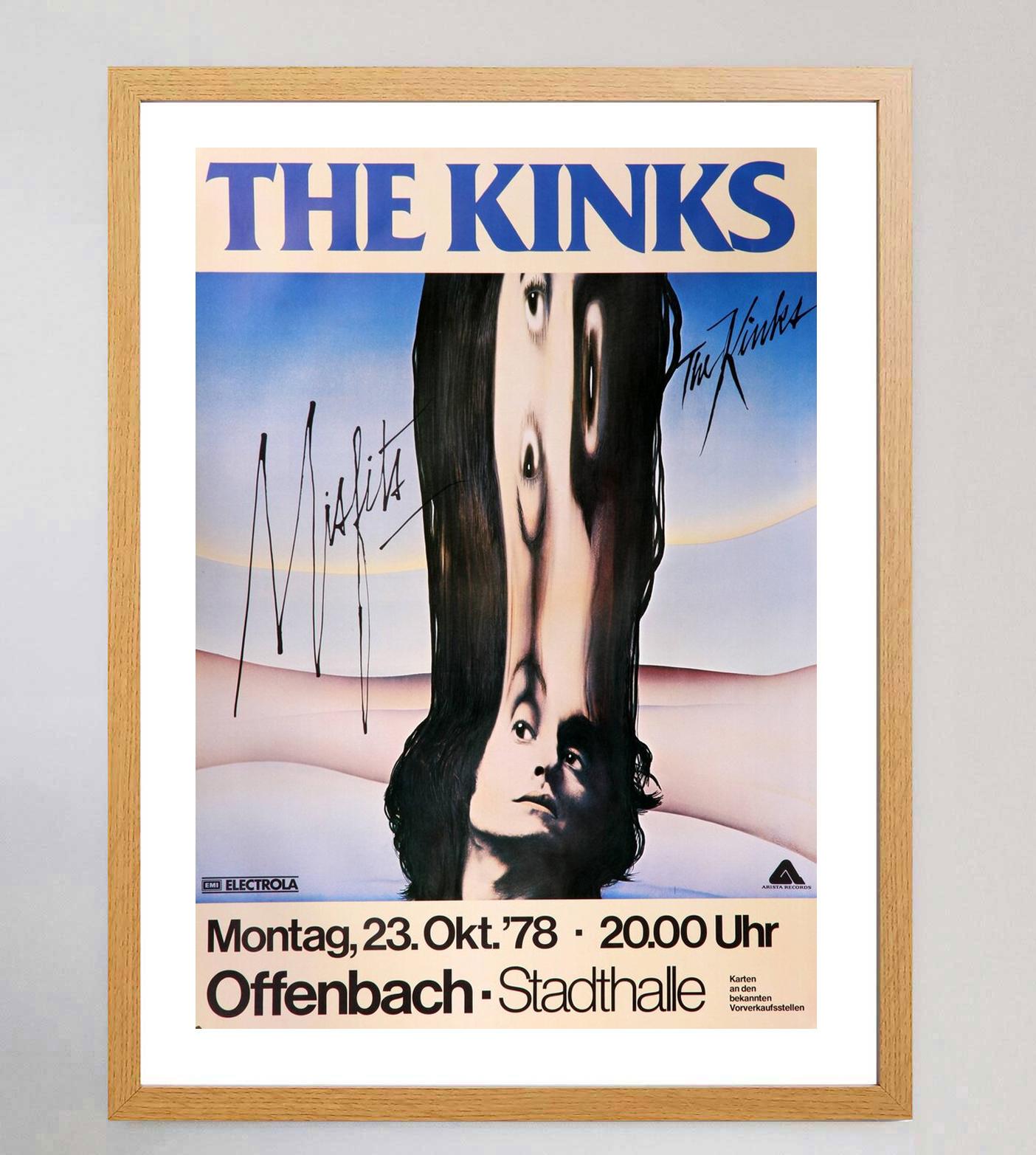 Allemand Affiche vintage d'origine The Kinks - Vivre à Offenbach, 1978 en vente
