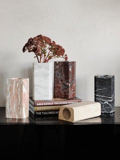 1978 Travertine Marble Vase By Greg Natale