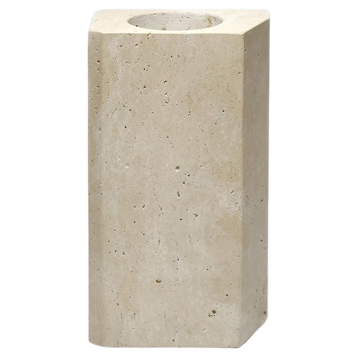 1978 Vaso in marmo travertino di Greg Natale