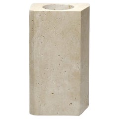 1978 Travertine Marble Vase By Greg Natale
