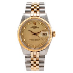 1978 Vintage Rolex Oyster Perpetual Date 34MM 1505 Jubiläum Gold- und Stahluhr