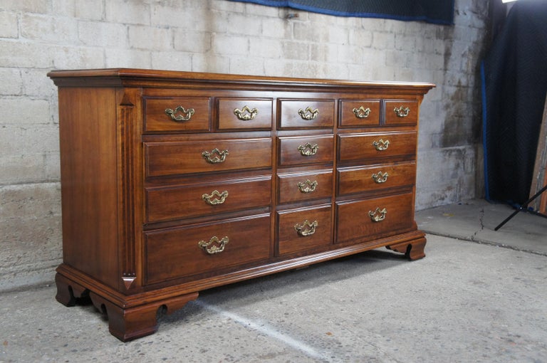 1978 Vintage Thomasville Georgian Style Traditional Cherry Triple