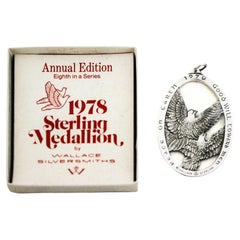 1978 Wallace Silversmiths Sterling Weihnachtsmedaillon