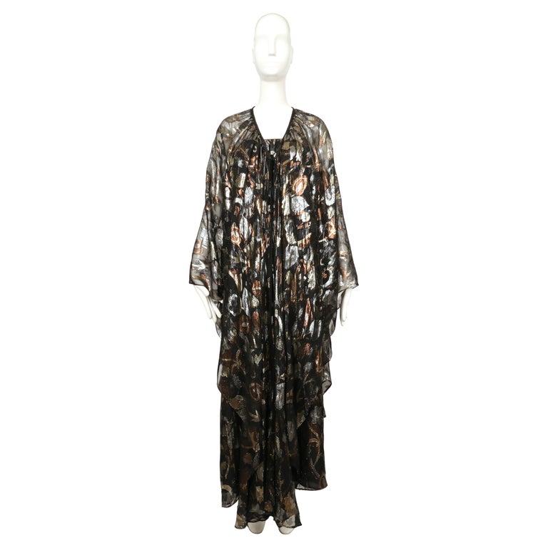 knee length dresses for ladies 1966 Yves Saint Laurent Paris Beaded Metallic Pink Gold Brocade Cockta