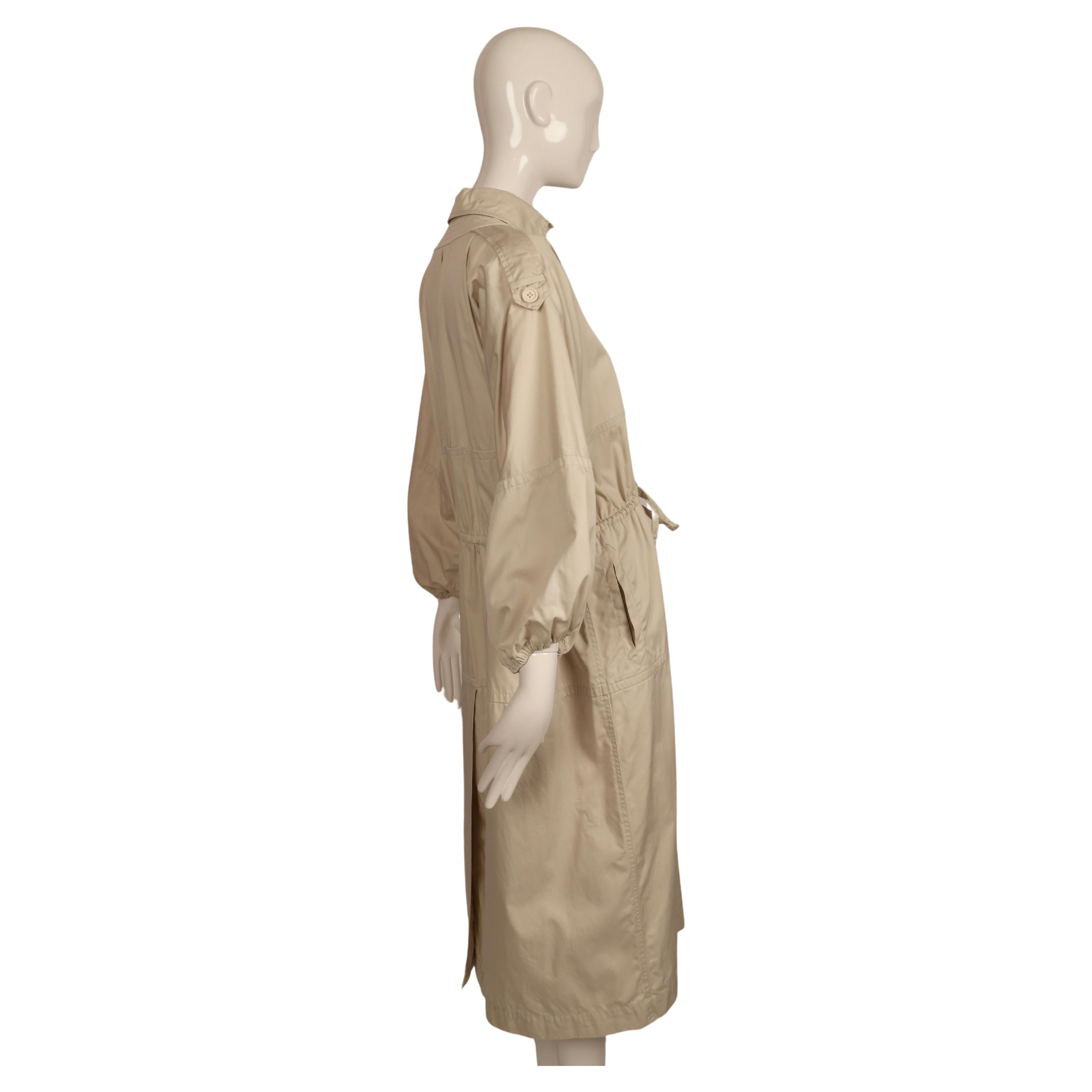 1978 YVES SAINT LAURENT tan cotton twill RUNWAY trench coat  For Sale 1