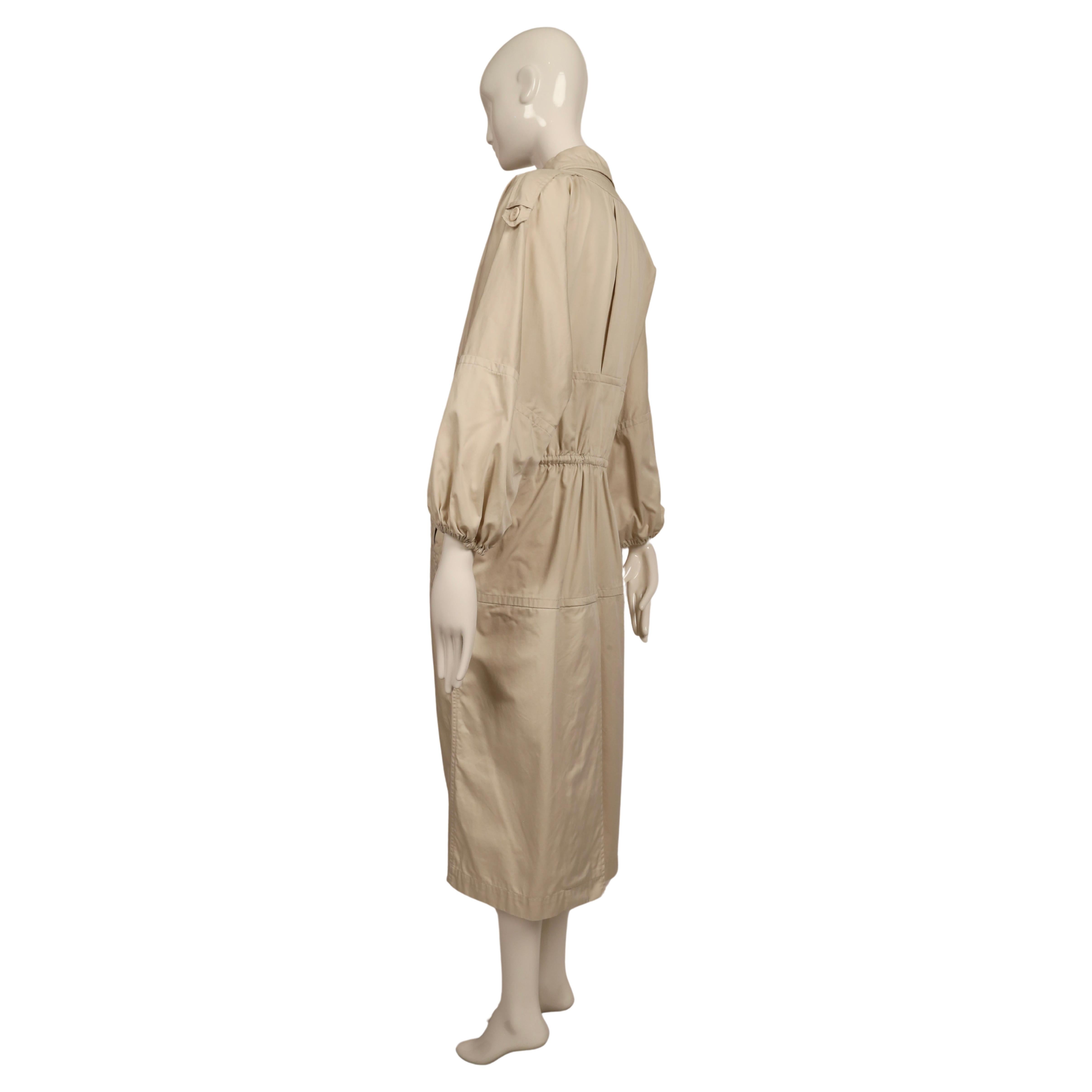 1978 YVES SAINT LAURENT tan cotton twill RUNWAY trench coat  For Sale 2